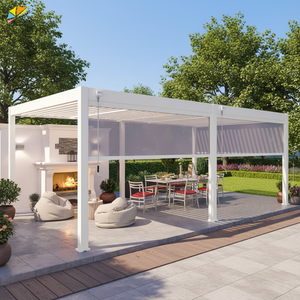 Pérgola Moderna de Aluminio con Techo de Lamas para Jardín y Exterior, 3x3 3x4 4x3 4x4 4x5 4x6 6x3 6x4 6x5 6x6m - Product Image 1