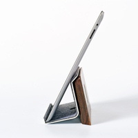 Pemegang ponsel Desktop dudukan ponsel dasar kayu murah SAMDI harga grosir untuk ponsel ipad