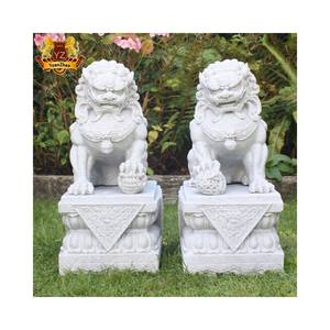 Grande Sculpture de Statue de <span class=keywords><strong>chien</strong></span> Foo en pierre chinoise Antique, Sculpture de <span class=keywords><strong>chien</strong></span> Fu en marbre chinois, fabricant de Statue - Product Image 5