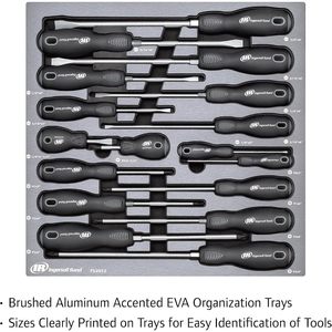 Ingersoll Rand 17 Piece <b>Screwdriver</b> Set Flat Head Magnetic Tips Soft Grip Industrial Grade 752012 - Product Image 4
