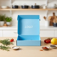 Boîtes d'expédition et emballages personnalisés avec logo gratuit, impression intégrale, logo personnalisé, bleu