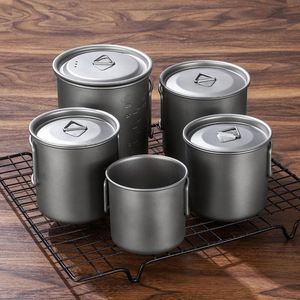 Taza de Agua de Titanio Puro, Taza de Té de Una Sola Capa para Acampar al Aire Libre, Taza de Titanio Plegable Portátil para Acampar, Diseño y Logotipo Personalizados - Product Image 5