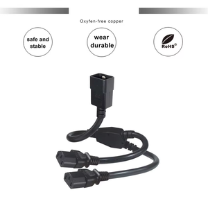 C20สายไฟแยก C13คู่13A สายต่อขยาย250V สายแยกสาขา Y สีดำ - Product Image 4