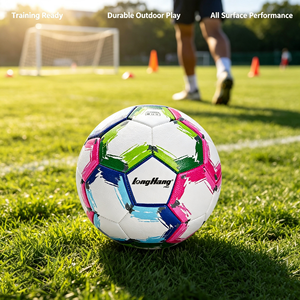 Ballon de football taille 5 standard, 215 mm, en cuir mousse, toucher doux, imperméable, cousu à la machine, chambre à air de qualité supérieure, poids officiel - Product Image 3