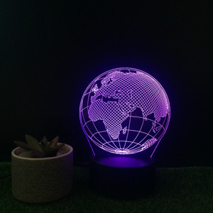 Hiệu Ứng 3D Trái Đất 3D Đèn Ngủ Acrylic Đèn Bàn Quả Cầu Bản Đồ Thế Giới Đèn Tâm Trạng Đèn Bàn Cạnh Giường Ngủ - Product Image 4