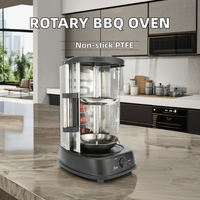 Machine à rôtir électrique rotative professionnelle et domestique, four à barbecue sans fumée, gril électrique pour poulet, plaques de cuisson