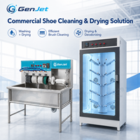 Gabinete Secador de Zapatos Comercial Compacto, Totalmente Automático, de Acero Inoxidable, con Capacidad para 10-30 Pares, Circulación de Aire Frío y Caliente, Deshumidificador