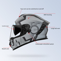 Casques de motocross AD de haute qualité en gros d'usine avec visière en PC fabriquée en ABS, sécurité anti-choc, état neuf, portables