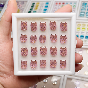 Bijoux de souhaits Pierre CZ synthétique de haute qualité Toutes tailles <span class=keywords><strong>4K</strong></span> Glace pilée Coussin allongé Cubic Zirconia - Product Image 2