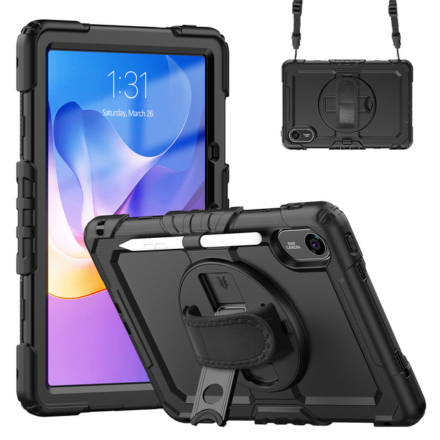 360 Rotating Stand Case for Xiaomi Redmi Pad 2 2025 11 Inch Hybrid Armor Cover With Shoulder Strap