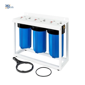 Cao cấp ba 10 "x 4.5" lớn màu xanh Bộ lọc hệ thống với Brass/cổng nhựa và khung cho home/Công nghiệp lọc nước - Product Image 3