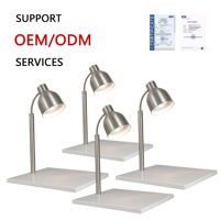 Lampe chauffante infrarouge à tête unique ORIX pour buffet de restaurant, design moderne et écologique, base en acier inoxydable