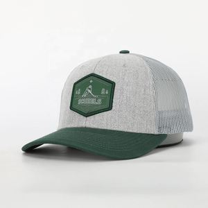 Casquette de camionneur brodée avec logo personnalisé Gorras 6 Panel Trendy Mens Woven Patch Sports Vente en gros de haute qualité Casquette en maille de coton - Product Image 1