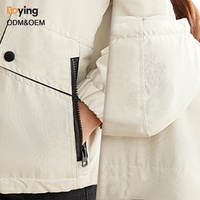 Veste coupe-vent légère et écologique pour femme, idéale pour les trajets quotidiens, imperméable, à capuche, avec poches zippées, coupe décontractée, coupe-vent, certifiée BSCI
