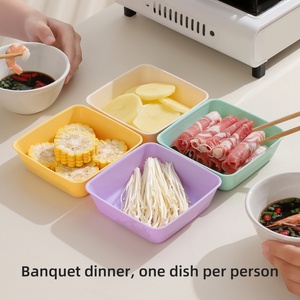 Support OEM Spit Bone Dish Dried Fruit Plate <b>Plastic</b> Straw Tray Trash <b>Disc</b> Straw Side Dish Spitting Bone Dishes Small Plates - Product Image 1