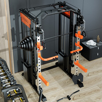Machine Smith multifonctionnelle, équipement de fitness pour la maison, cage de musculation, rack à squats, crossover de câbles