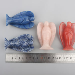 טבעי קריסטל <span class=keywords><strong>3</strong></span> אינץ קריסטל מלאך רוז קוורץ מלאך - Product Image 4