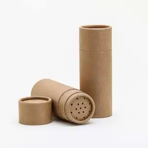 Coctelera biodegradable, contenedores de cartón, 3G, 5g, tarro de embalaje de polvo, tubo de papel de sal de especias con tamiz