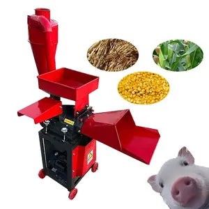 Mini Triturador De Palha De Chaff Poultry Gado Animal Feed Making Grass Shredder Silage Chopper Feno Forragem Chaff Cutter Machine