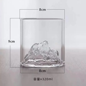 Offre spéciale Verre borosilicate transparent personnalisé Coffret cadeau en forme de montagne Verre à whisky sur les principales plates-formes - Product Image 2