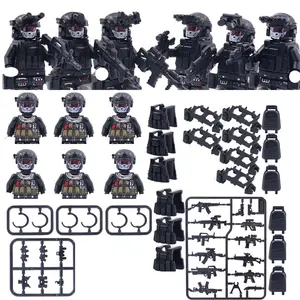 Figuras de Bloques de Construcción de las Fuerzas Especiales con Camuflaje Militar Fantasma, Último Modelo 2024, con Auriculares, Armas y Equipamiento - Product Image 1