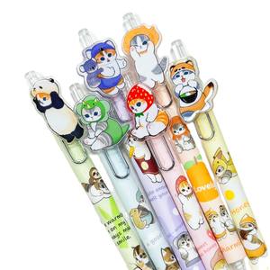 Оптовая продажа гелевых ручек DHF1278 Mofusand, милые, 0,5 мм, с мультяшным котом, нейтральные, для студентов и офиса, акриловые, черные чернила - Product Image 1
