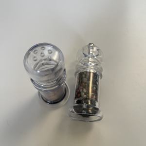 Conjunto de Moedores de Sal e Pimenta Transparentes para Cozinha com Mecanismos de Moagem Plásticos Ajustáveis Manualmente, Moedores de Alimentos Portáteis para Uso Doméstico - Product Image 5