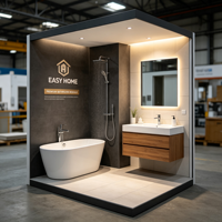 Vente flash : Module de salle de bain préfabriqué tout-en-un avec douche, toilettes et lavabo