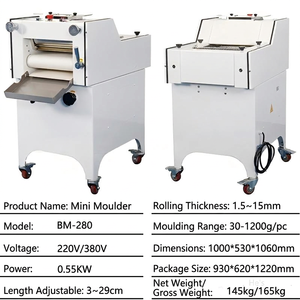 Multi-size Toast Bread Moulding <b>Machine</b> Adjustable Length 3-29cm <b>Dough</b> <b>Roller</b> Moulder For Loaf Bread Production - Product Image 2
