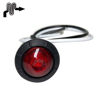 Feu de position latéral rond à LED de 3/4 pouce, 1 LED ambre/rouge/blanc, 12V, feu de position latéral à LED, lentille orange et transparente