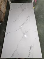 Panneau mural en PVC imitation marbre, résistant aux UV, imperméable et économique, idéal pour les projets d'aménagement intérieur de salles d'exposition