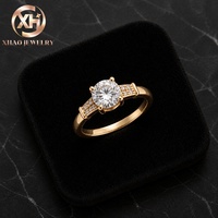 Bague de fiançailles en or 14 carats avec diamant de laboratoire de 1,54 ct, taille ronde, pour femme, cadeau, certificat IGI