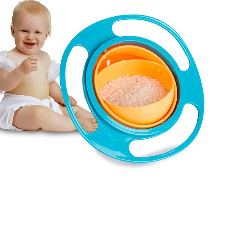 Rotation à 360 degrés pour enfants, équilibre rotatif universel pour enfants, Gyro soucoupe bols pour bébés avec couvercle