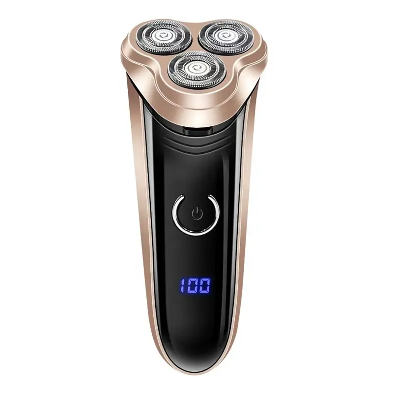 Waterdicht Triple Blade Roterende Scheermachine Oplaadbare Baard Trimmer Elektrisch Scheerapparaat Voor Mannen