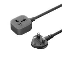 Rallonge multi-prises UK Plug H05VV-F 3*1.25mm ² pour usage domestique