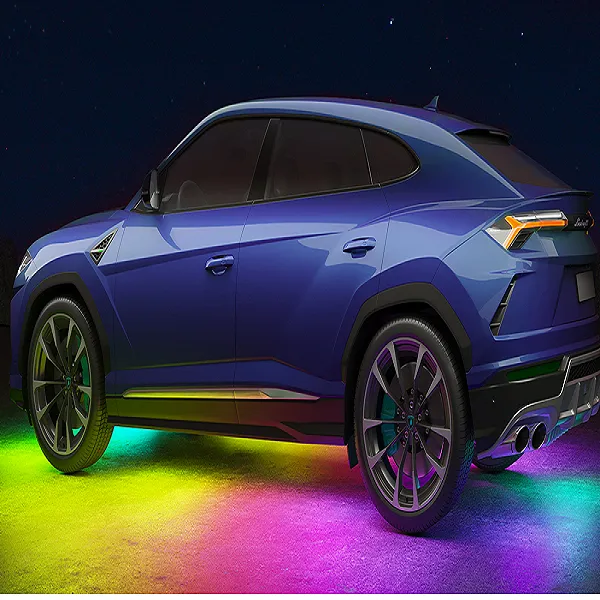 90cm 120cm Flexible App Control Chasing Color Rgb Car Underglow Led Light Underbody System Car strip light
