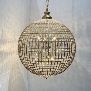 Nhà Máy Nhà sản xuất cổ điển 24 "Chiều rộng hình cầu Đèn Chùm Pha Lê trang trại thiết kế bóng đèn Mặt dây chuyền - Product Image 1