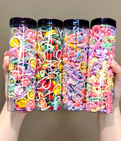 Nouvel ensemble de mini-élastiques à cheveux mignons et colorés pour enfants, en caoutchouc souple, pour femmes, enfants et filles - Collection 2025 à succès