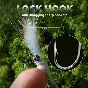 Groupe Pêche à <span class=keywords><strong>la</strong></span> mouche Lumineux Glace Soie Crevette Crochet Melon Graine Sequin Rotation Hélice Micro-Objet Faux Appât Blanc Leurre De Pêche - Product Image 4