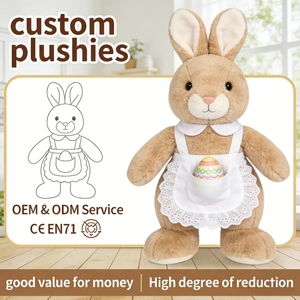 Adorable Peluche de Conejo con Orejas Caídas Hecho a Medida en Fábrica, <span class=keywords><strong>Delicioso</strong></span> Animal de Peluche de Conejo, Muñeco de Conejo Rosa Suave y Acurrucable, Regalo Navideño - Product Image 1