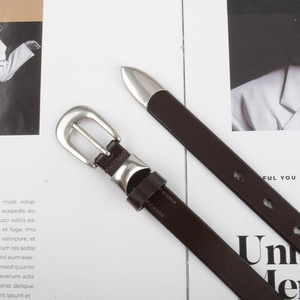 Ceinture décontractée pour femme <span class=keywords><strong>en</strong></span> cuir de vachette véritable de haute qualité avec boucle ardillon <span class=keywords><strong>en</strong></span> alliage, idéale pour pantalons et jeans - Product Image 3
