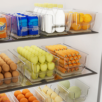 Boîte de rangement pour aliments pour animaux de compagnie GREENSIDE de haute qualité, nouveau design, organisateur transparent pour réfrigérateur avec drain pour la cuisine et le réfrigérateur