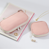 Pochette à bijoux portable 21*12CM, sac de rangement solide pour bracelets et colliers, emballage pour boucles d'oreilles, cadeaux pour femme et fille en voyage