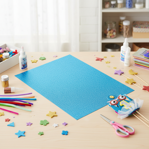 Carta Glitterata Non Adesiva Peiyong Azzurra 2MM Modello 51702 per Artigianato e Decorazioni - Product Image 3