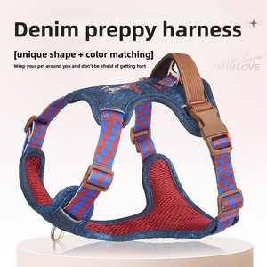 Conjunto <span class=keywords><strong>de</strong></span> Arnés y Correa para Perro <span class=keywords><strong>de</strong></span> Mezclilla, Bordado, Estilo Vaquero, Correa <span class=keywords><strong>de</strong></span> Pecho para Mascotas, <span class=keywords><strong>Perros</strong></span> Pequeños y Medianos, Ajustable, <span class=keywords><strong>de</strong></span> Fábrica - Product Image 2