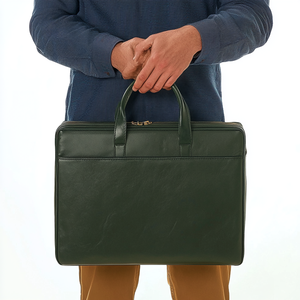 Bán Buôn <span class=keywords><strong>S</strong></span>ản Xuất Tùy Chỉnh Thiết Kế Thời Trang Da Màu Xanh Lá Cây Cặp Của Người Đàn Ông Máy Tính Xách Tay Túi Du Lịch Ngoài Trời Kinh Doanh Túi Xách - Product Image 3