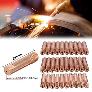 MB-15AK M6*25mm Copper Gas Nozzle Welding <strong>Torch</strong> Contact <strong>Tip</strong> for Mig Welding with 0.6/0.8/0.9/1.0/1.2mm Sizes - Product Image 4