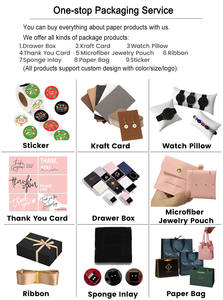 شعار مخصص فاخر غطاء منزلق صلب من الورق المقوى تغليف هدايا صندوق درج صغير مع شريط لمستحضرات التجميل والشموع والمجوهرات - Product Image 6