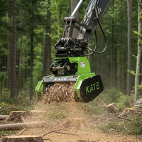 Broyeur forestier hydraulique haute performance pour excavatrice de 3 à 22 tonnes avec moteur et boîte de vitesses pour le défrichement et le déchiquetage d'arbres