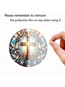 Attrape-croix <span class=keywords><strong>2D</strong></span> en acrylique plat, accrochage de fenêtre coloré, adapté pour le jardin, la cour, le porche, la décoration murale de chambre, <span class=keywords><strong>Gif</strong></span>, 1 pièce - Product Image 5